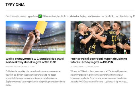 Kupony bukmacherskie na dziś i jutro 20.04.2024.